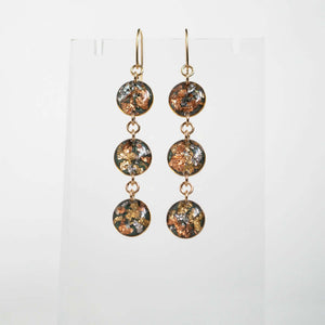 Long Circle Fall Gold Earrings - Kate Koel