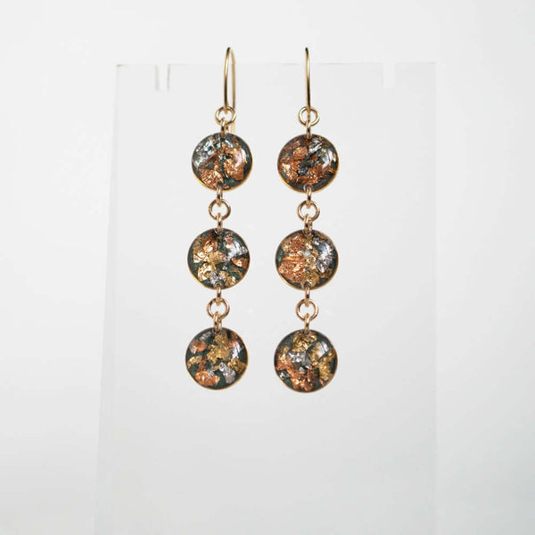 Long Circle Fall Gold Earrings - Kate Koel