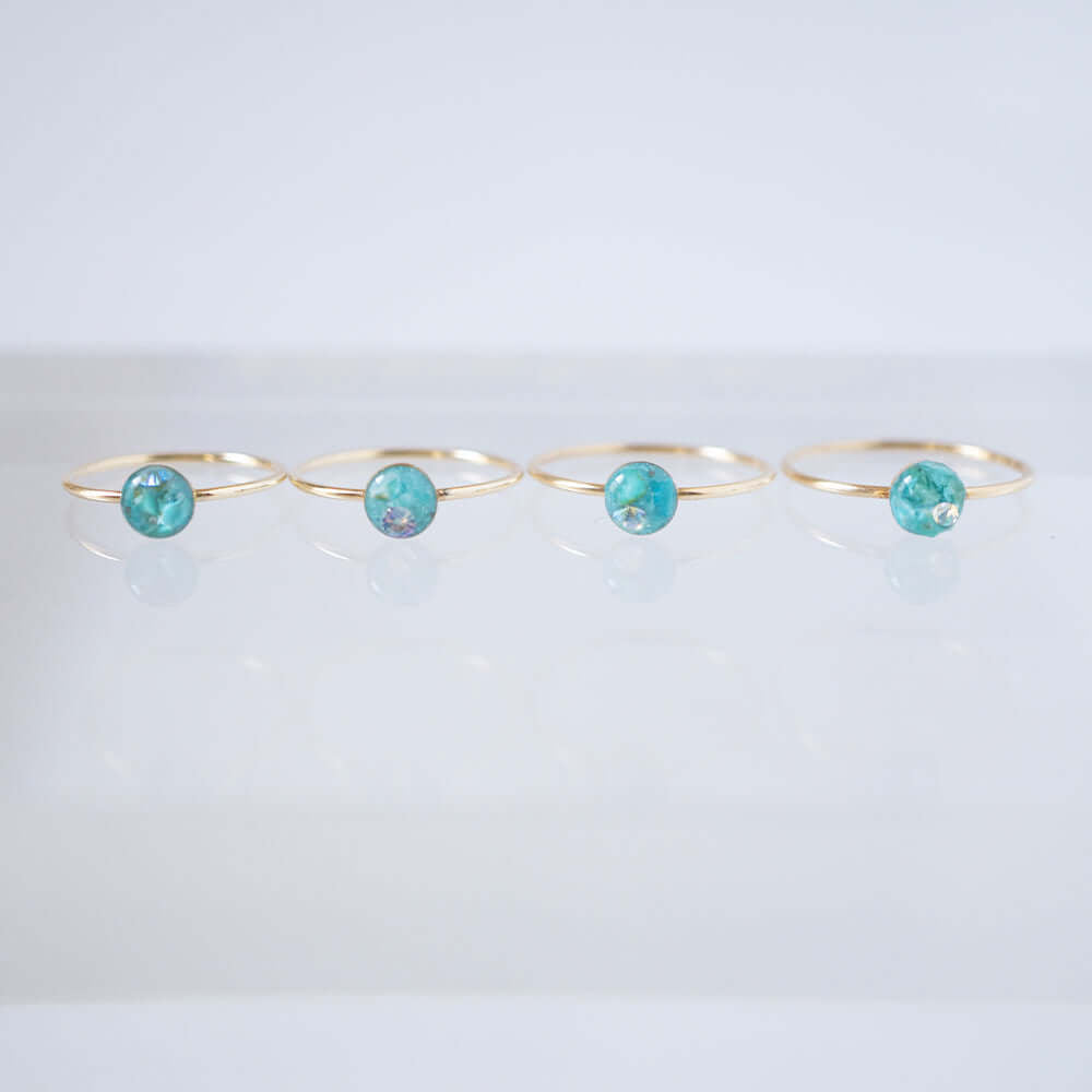 Tiny Blue Turquoise Ring - Kate Koel