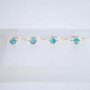Tiny Blue Turquoise Ring - Kate Koel