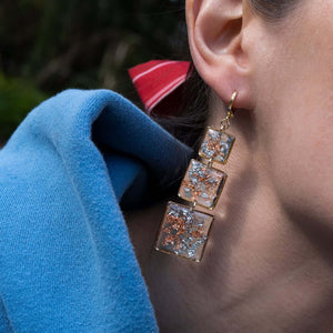Triple Square Ice Earring - Kate Koel